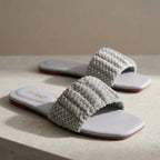 Noir Pearl Woven Sliders