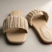 Noir Pearl Woven Sliders