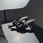 Black Gloss Slide Heel
